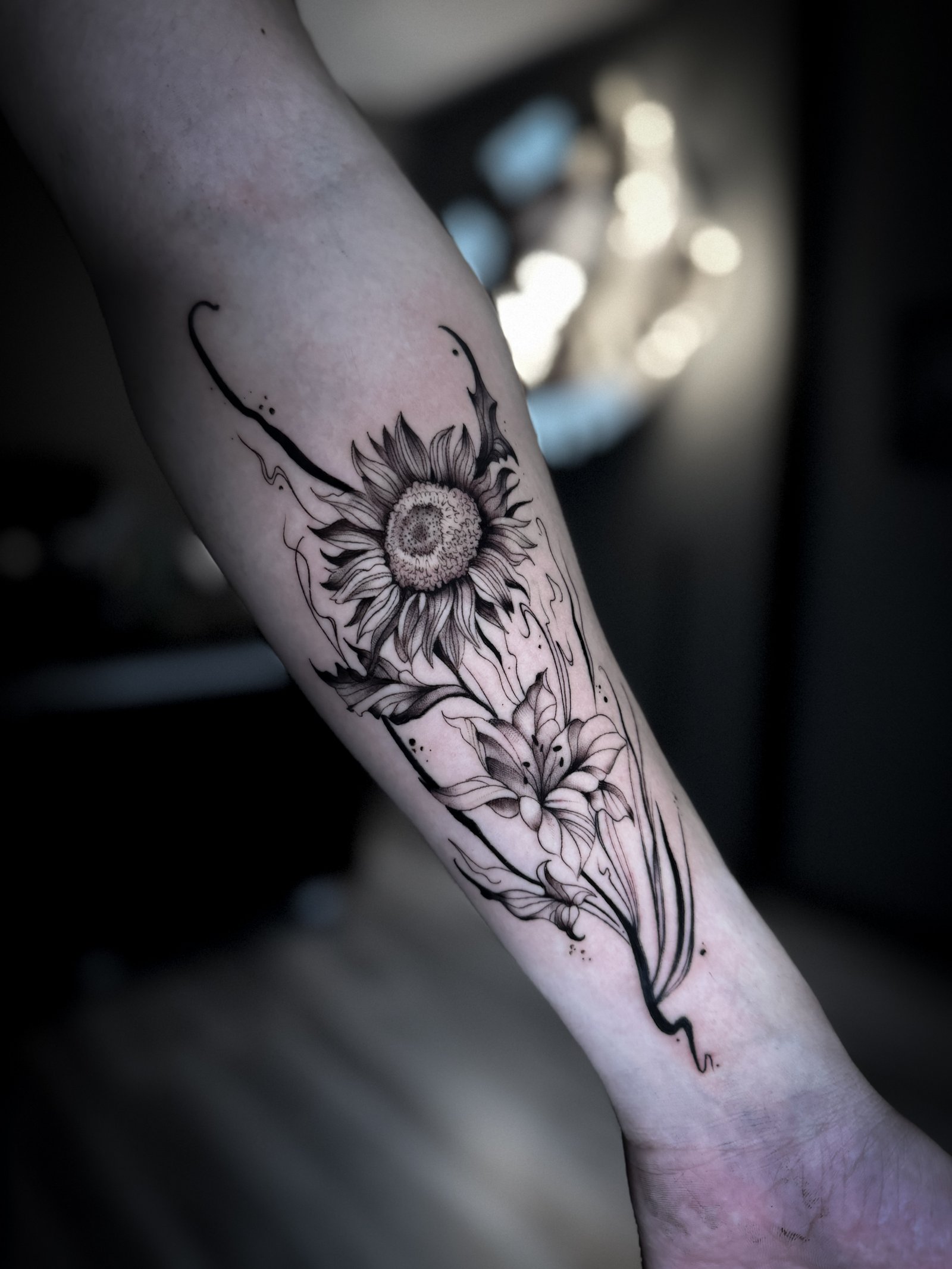 Sunflower and Lily 9
