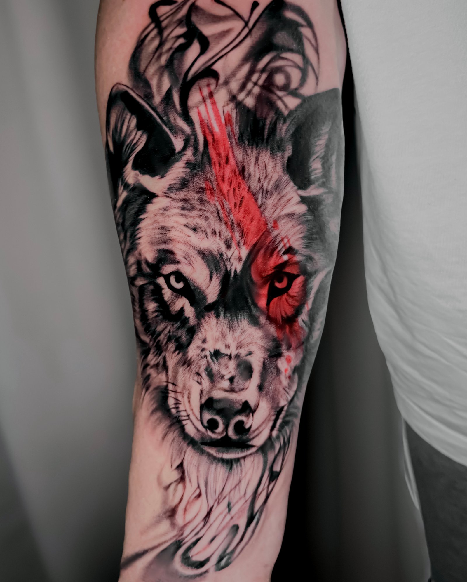 Wolf Tattoo Inner Forearm 7